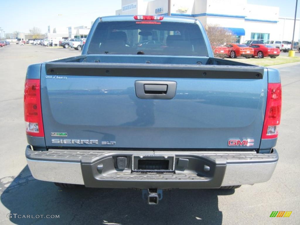 2010 Sierra 1500 SLT Extended Cab 4x4 - Stealth Gray Metallic / Ebony photo #5