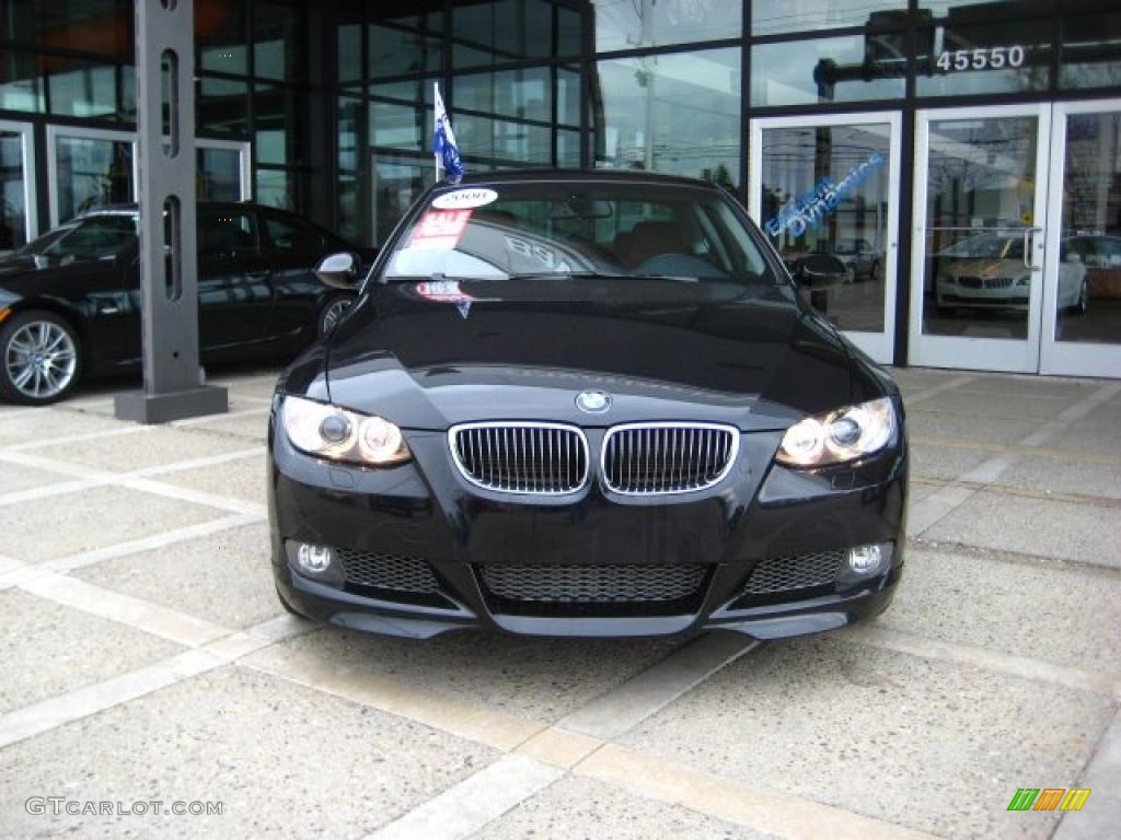 2008 3 Series 335xi Coupe - Black Sapphire Metallic / Saddle Brown/Black photo #3