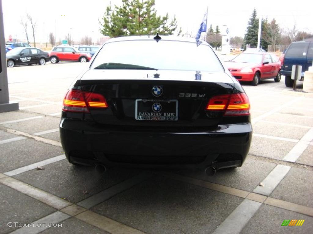 2008 3 Series 335xi Coupe - Black Sapphire Metallic / Saddle Brown/Black photo #7