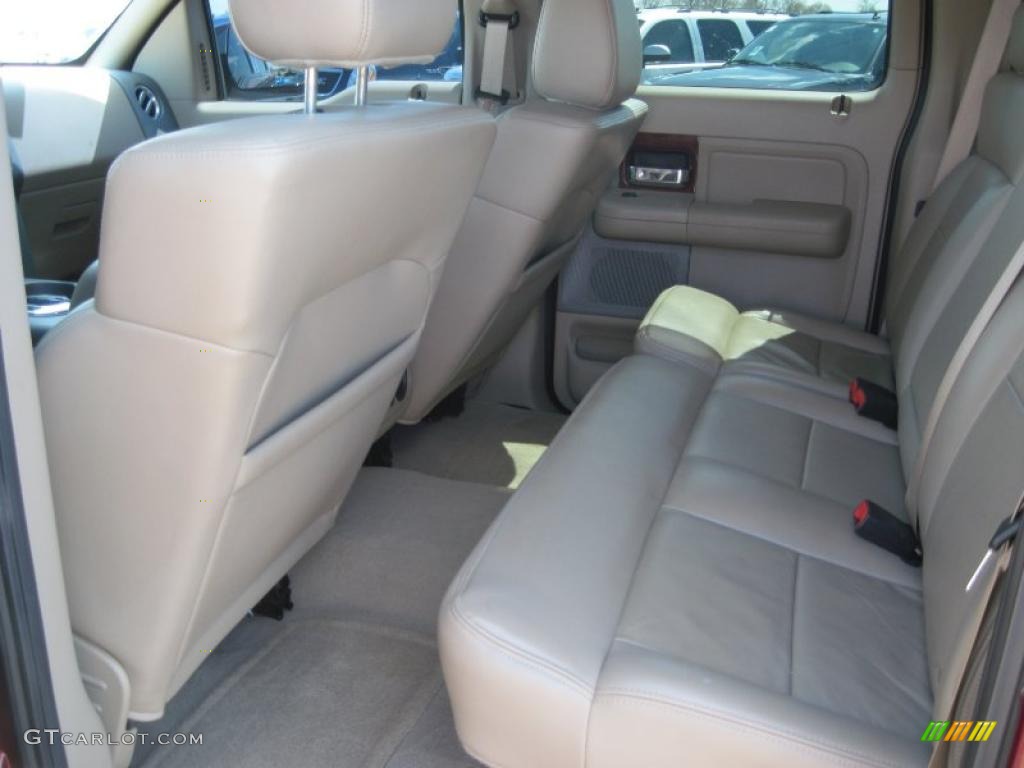 2006 F150 Lariat SuperCrew 4x4 - Dark Toreador Red Metallic / Tan photo #9