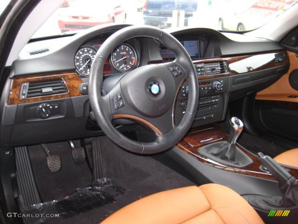 2008 3 Series 335xi Coupe - Black Sapphire Metallic / Saddle Brown/Black photo #13