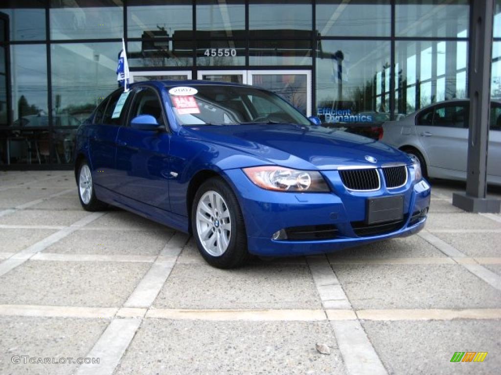 2007 3 Series 328xi Sedan - Montego Blue Metallic / Black photo #1