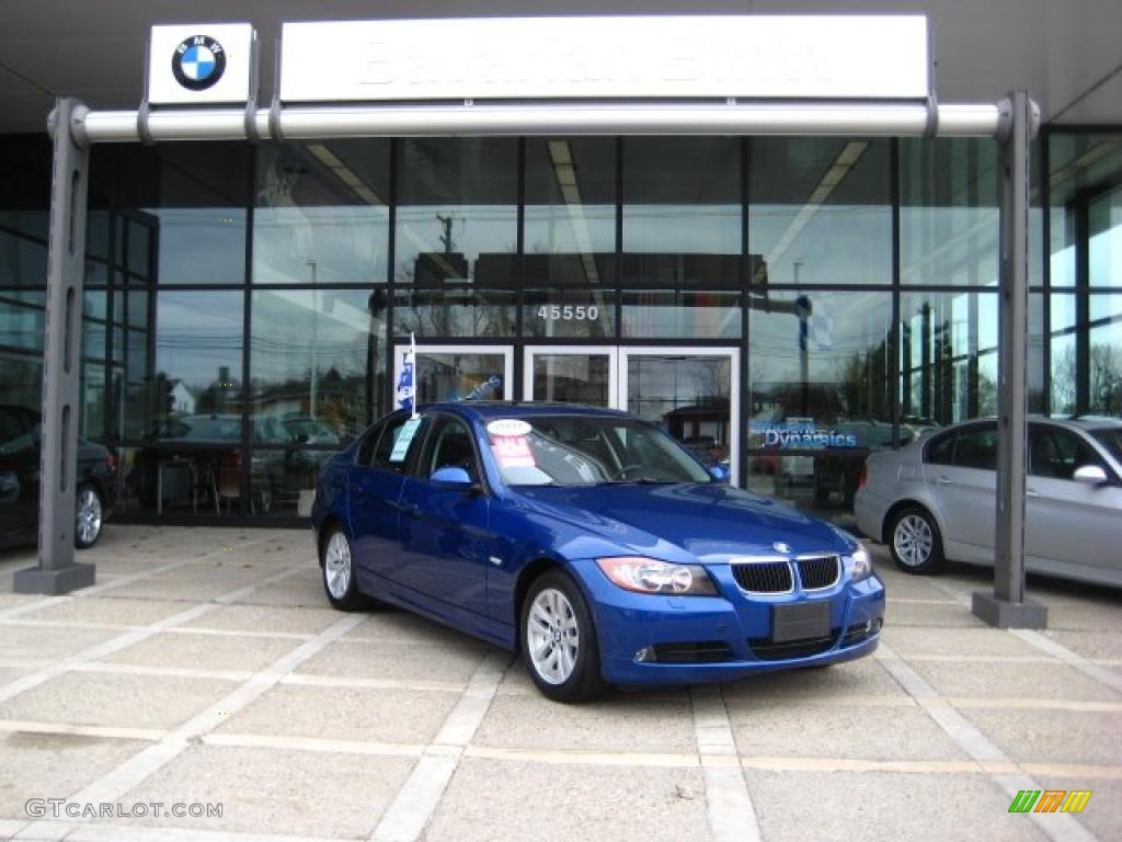 2007 3 Series 328xi Sedan - Montego Blue Metallic / Black photo #2