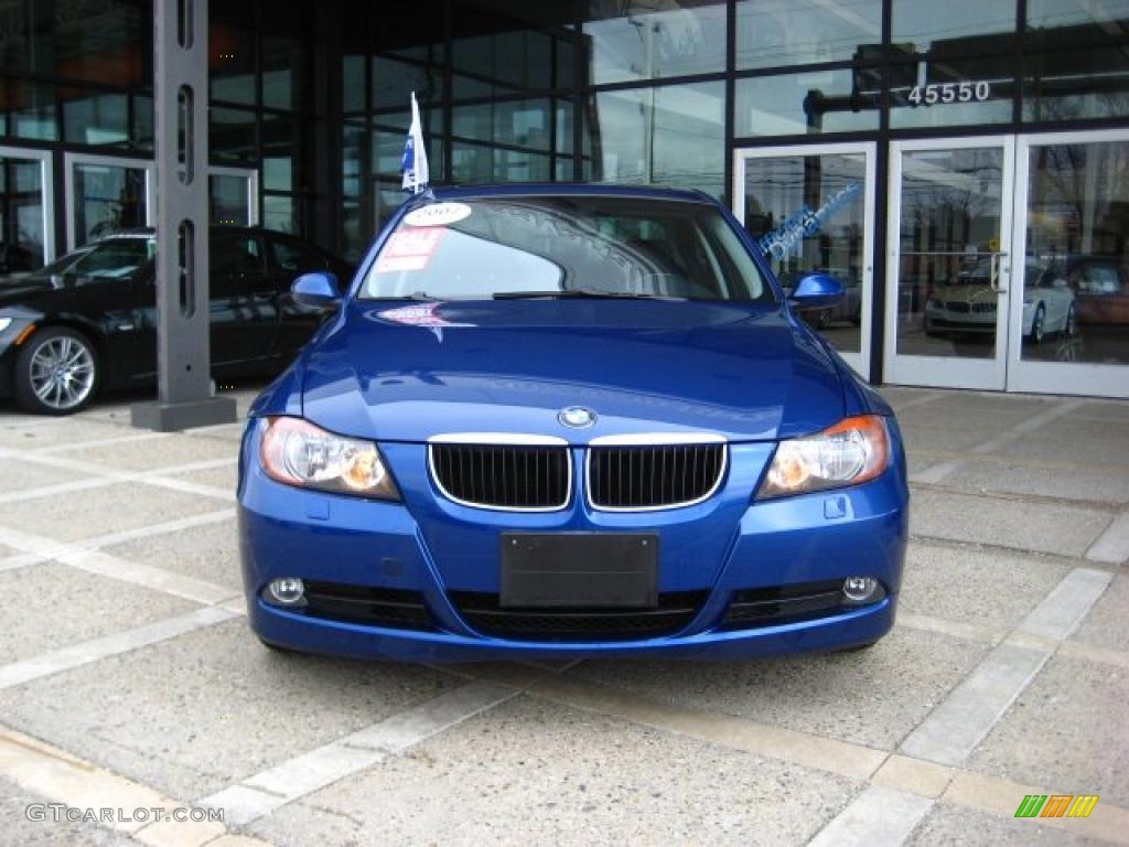 2007 3 Series 328xi Sedan - Montego Blue Metallic / Black photo #3