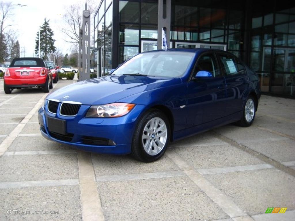 2007 3 Series 328xi Sedan - Montego Blue Metallic / Black photo #4