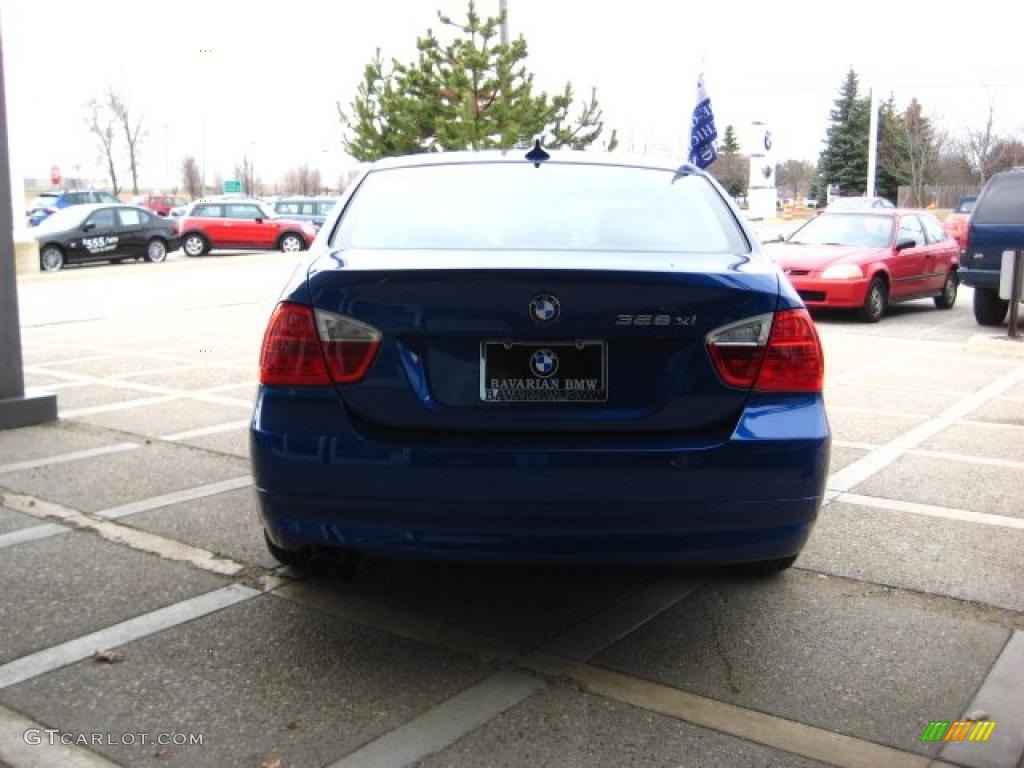 2007 3 Series 328xi Sedan - Montego Blue Metallic / Black photo #7