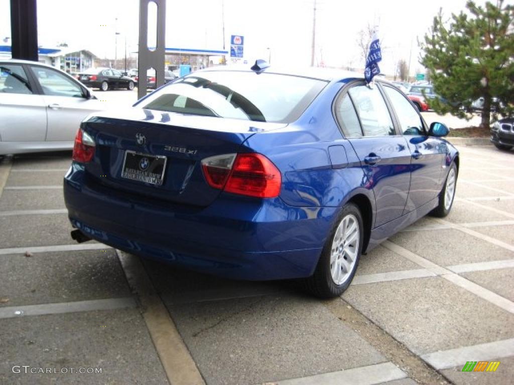 2007 3 Series 328xi Sedan - Montego Blue Metallic / Black photo #8