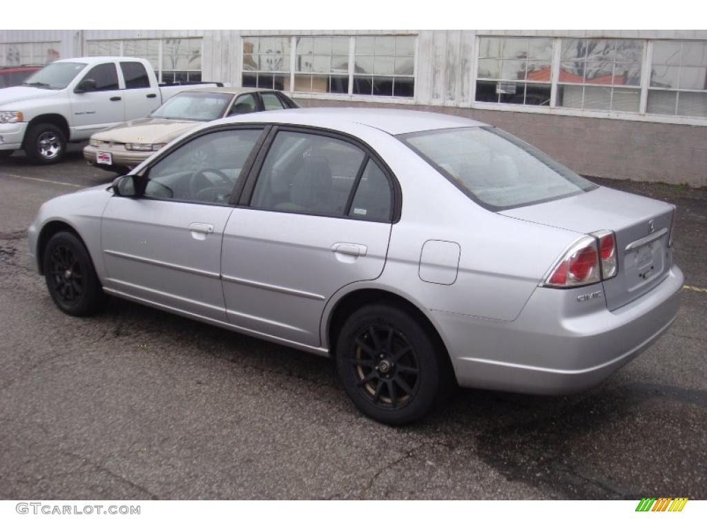 2003 Civic LX Sedan - Satin Silver Metallic / Gray photo #4