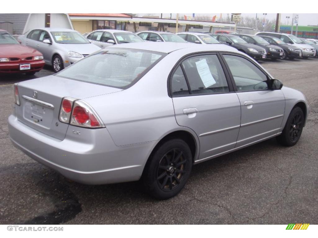 2003 Civic LX Sedan - Satin Silver Metallic / Gray photo #5
