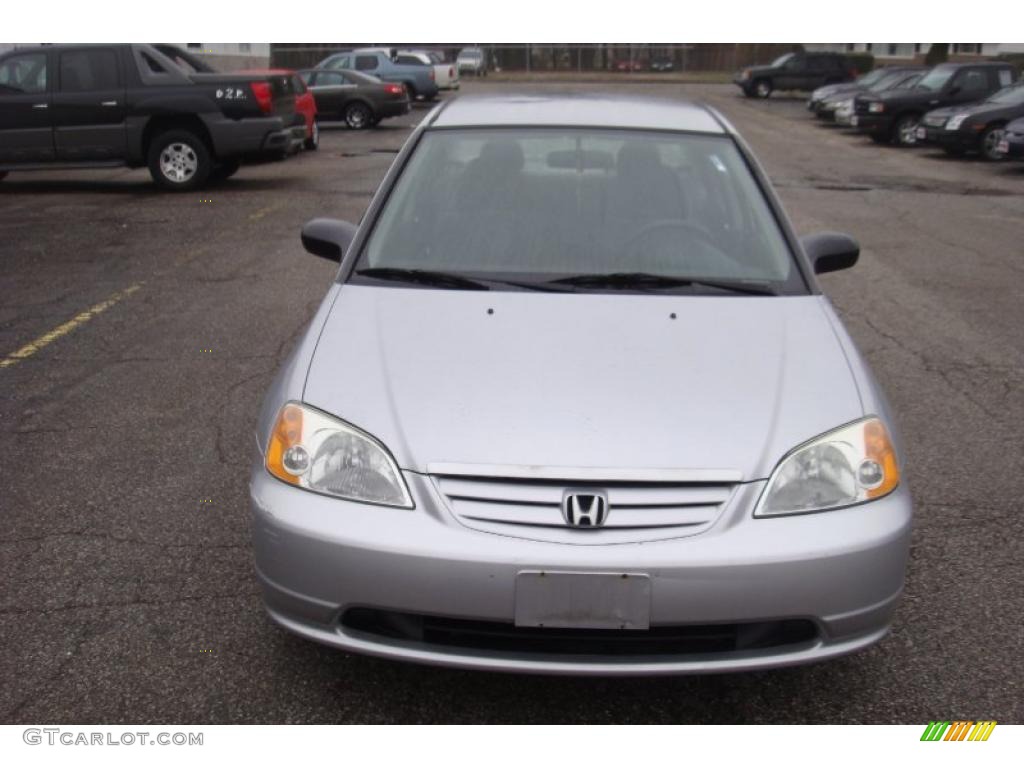 2003 Civic LX Sedan - Satin Silver Metallic / Gray photo #6