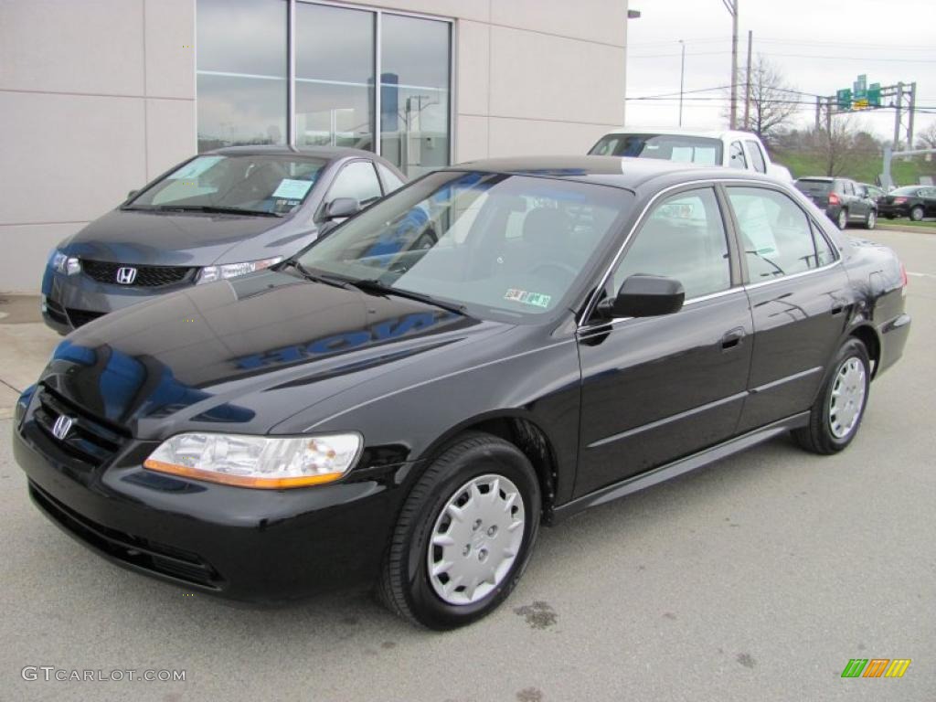 2002 Accord LX Sedan - Nighthawk Black Pearl / Quartz Gray photo #2