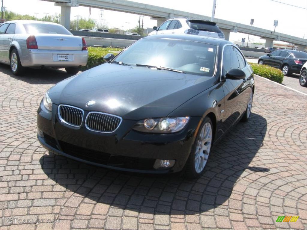 2007 3 Series 328i Coupe - Jet Black / Black photo #3