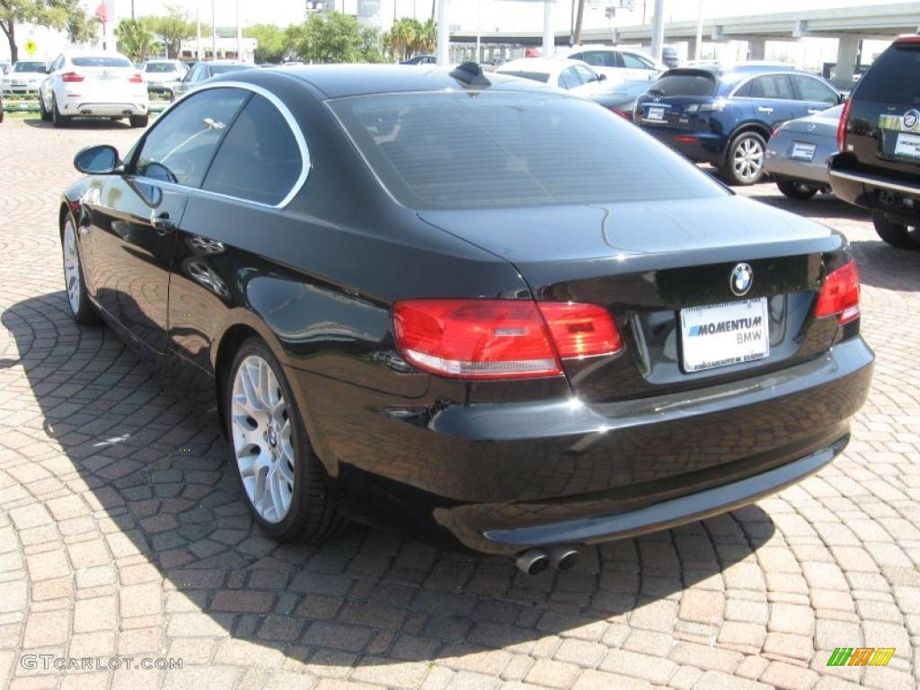 2007 3 Series 328i Coupe - Jet Black / Black photo #5