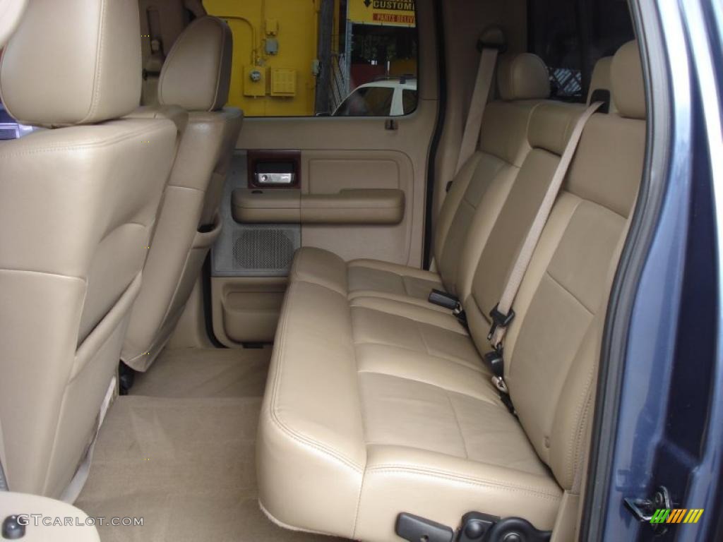 2005 F150 Lariat SuperCrew - Medium Wedgewood Blue Metallic / Tan photo #10
