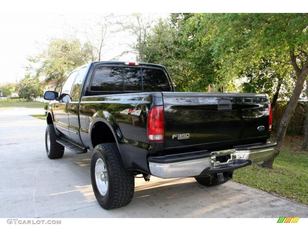 1999 F350 Super Duty Lariat SuperCab 4x4 - Black / Medium Prairie Tan photo #6