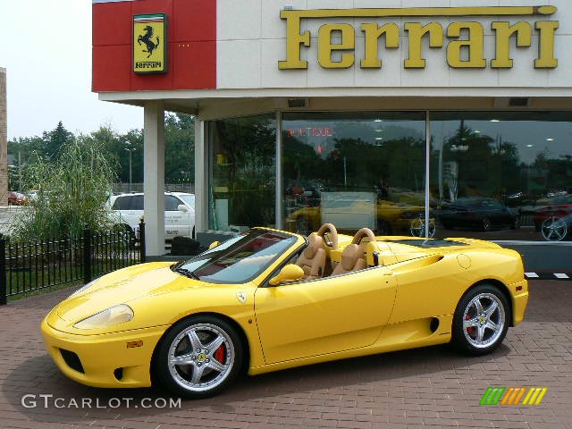 2004 360 Spider F1 - Giallo (Yellow) / Beige photo #2