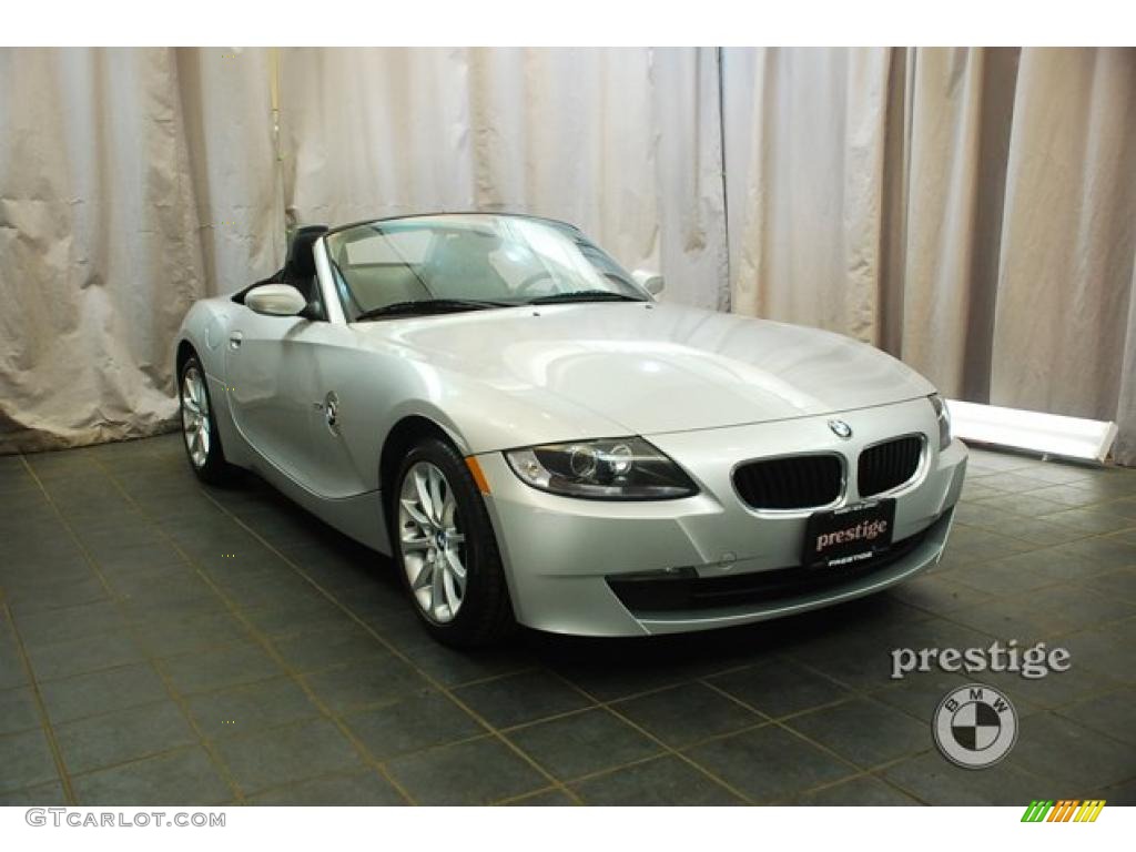 2008 Z4 3.0i Roadster - Titanium Silver Metallic / Black photo #7