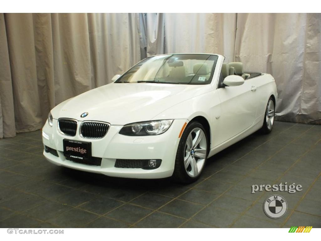 2009 3 Series 335i Convertible - Alpine White / Cream Beige Dakota Leather photo #1