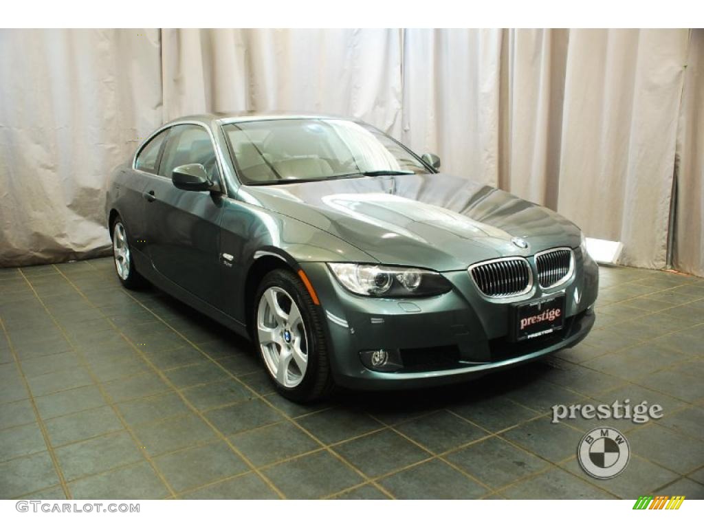 2010 3 Series 328i xDrive Coupe - Tasman Green Metallic / Oyster/Black Dakota Leather photo #7