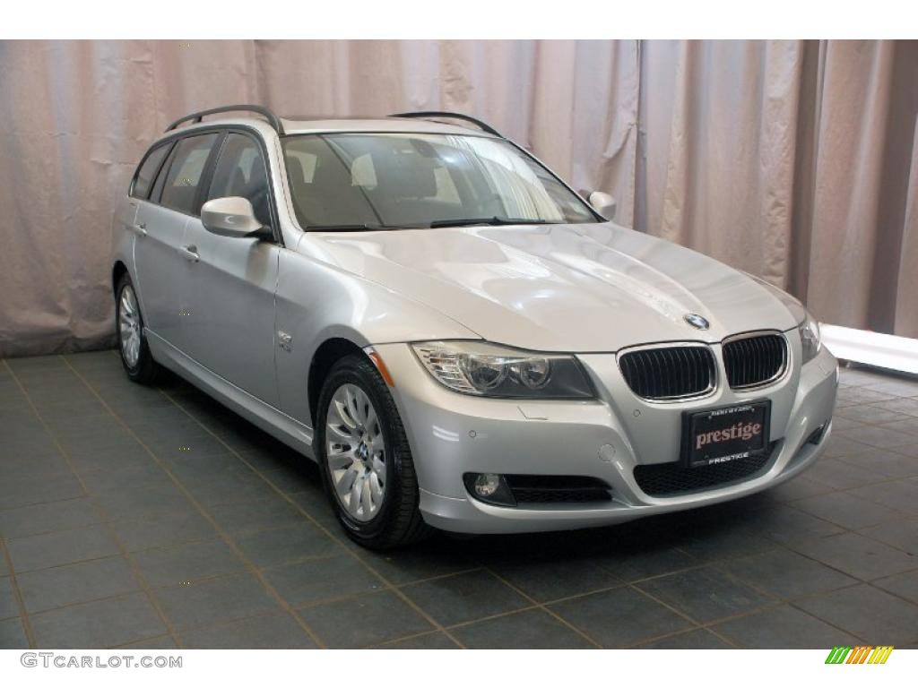 2009 3 Series 328xi Sport Wagon - Titanium Silver Metallic / Black photo #7