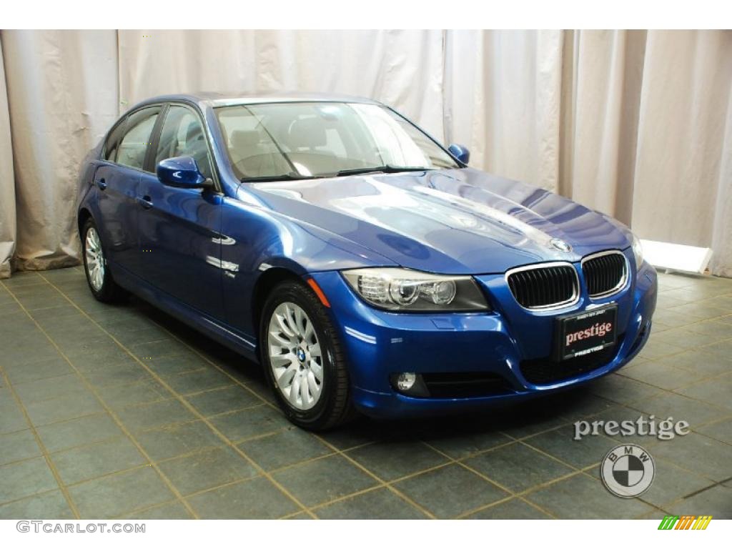 2009 3 Series 328xi Sedan - Montego Blue Metallic / Grey photo #7