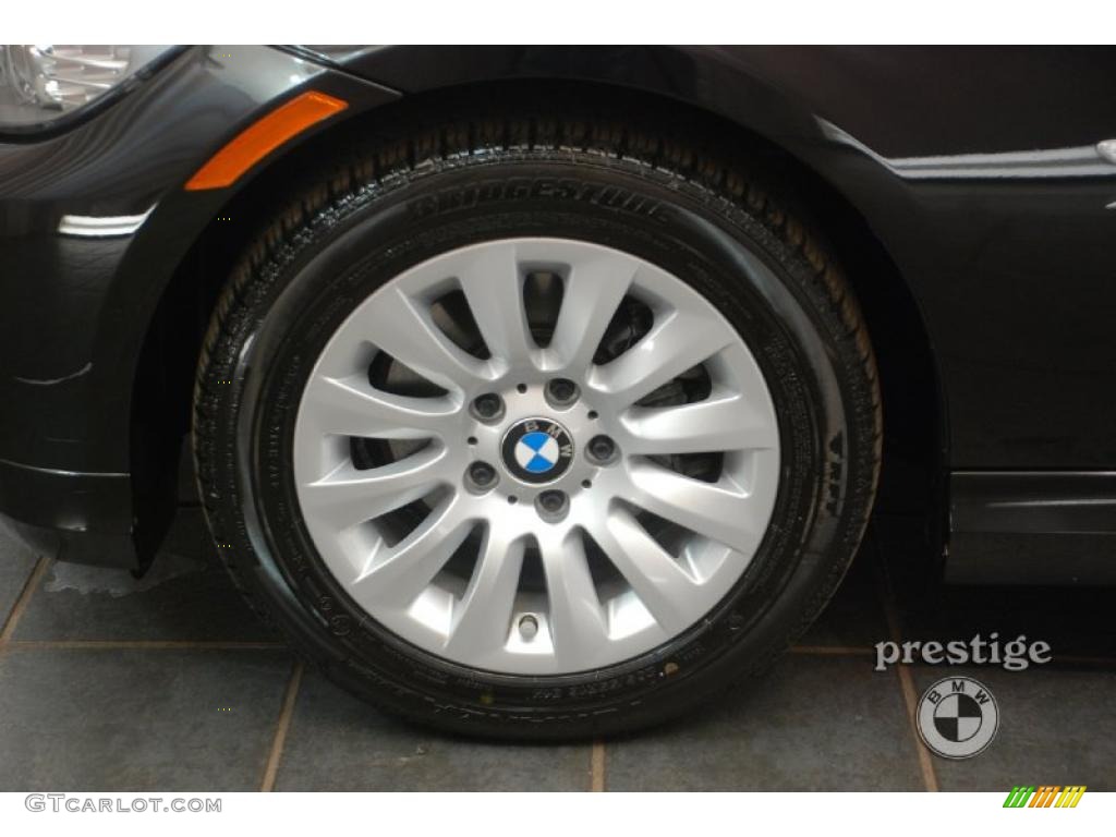 2009 3 Series 328xi Sedan - Black Sapphire Metallic / Coral Red/Black Dakota Leather photo #8