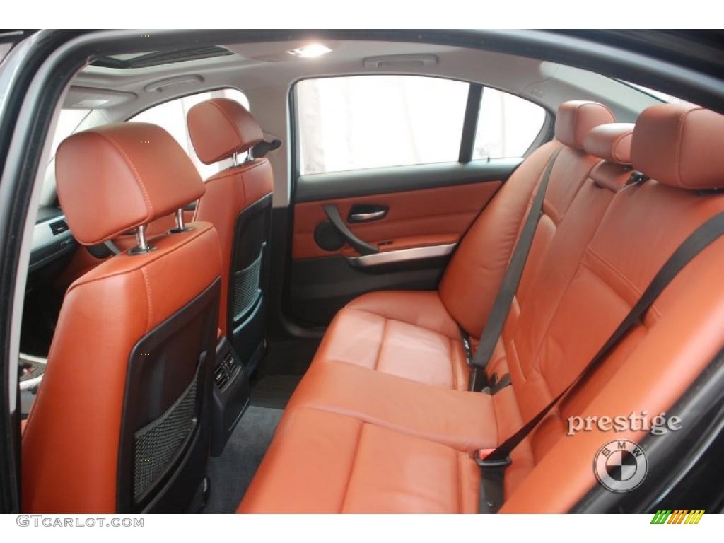 2009 3 Series 328xi Sedan - Black Sapphire Metallic / Coral Red/Black Dakota Leather photo #10