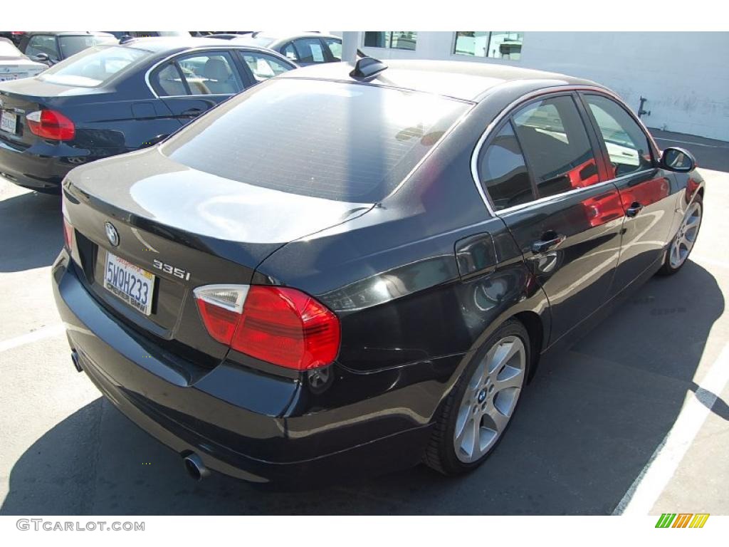 2007 3 Series 335i Sedan - Jet Black / Terra/Black Dakota Leather photo #3