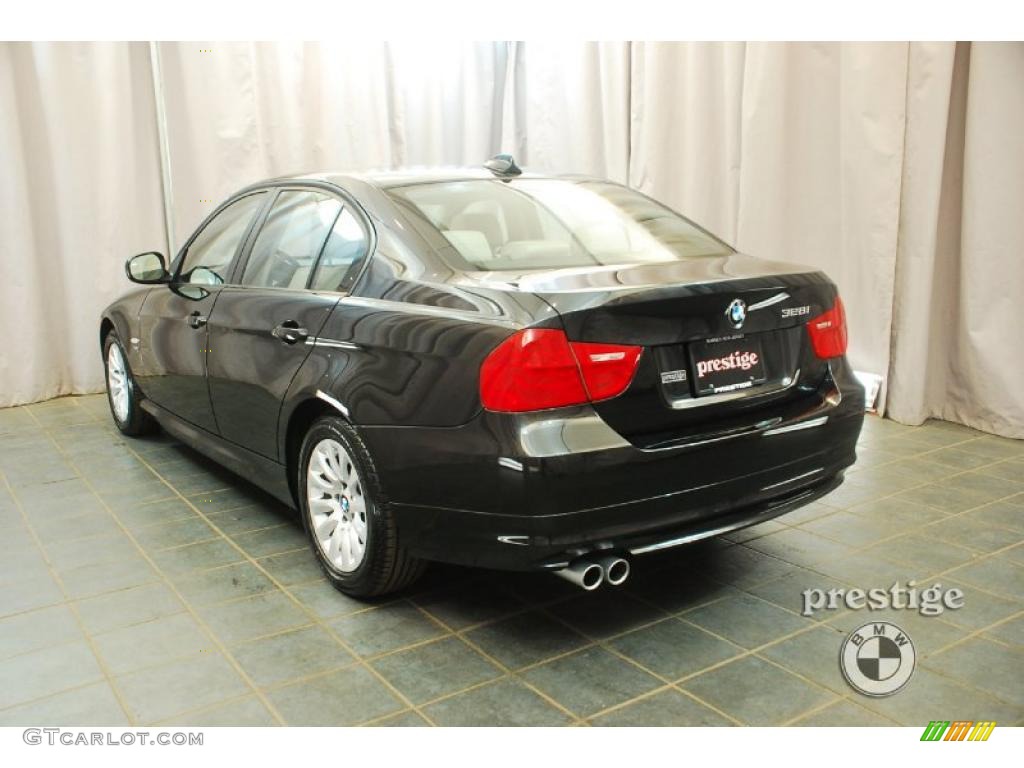 2009 3 Series 328xi Sedan - Black Sapphire Metallic / Cream Beige Dakota Leather photo #4