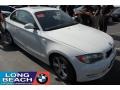 2008 Alpine White BMW 1 Series 128i Coupe  photo #1