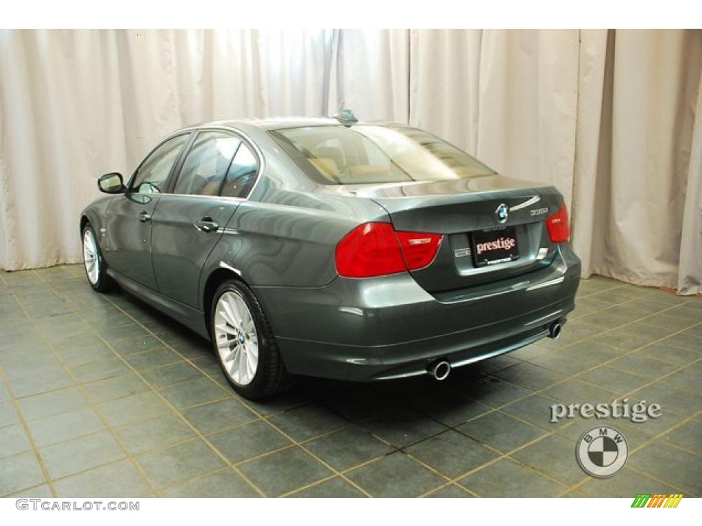 2009 3 Series 335xi Sedan - Tasman Green Metallic / Beige photo #4