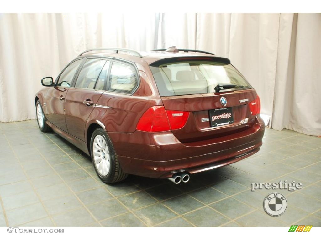 2009 3 Series 328xi Sport Wagon - Barbara Red Metallic / Beige photo #4