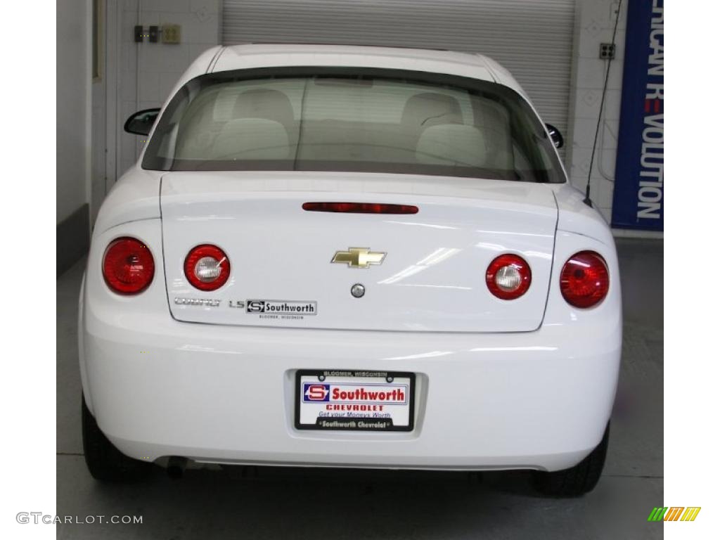 2007 Cobalt LS Coupe - Summit White / Gray photo #3