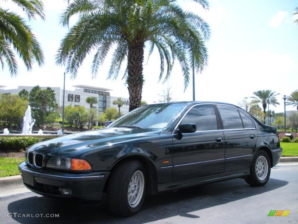 1998 5 Series 528i Sedan - Oxford Green Metallic / Beige photo #2