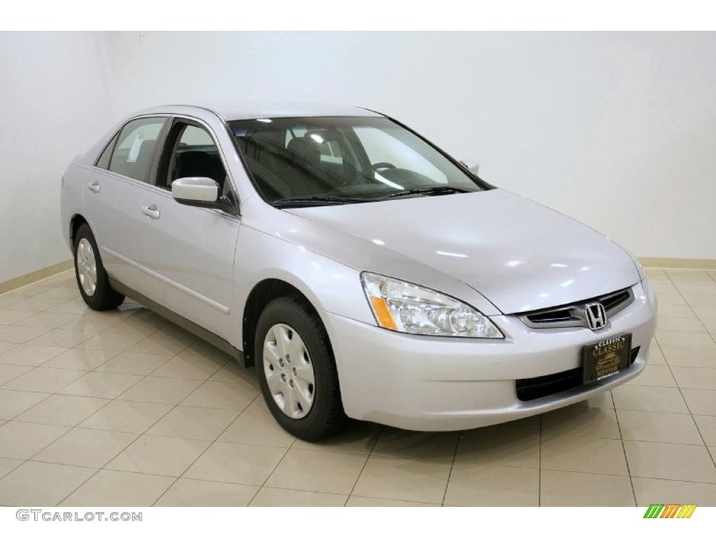 2003 Accord LX Sedan - Satin Silver Metallic / Black photo #1