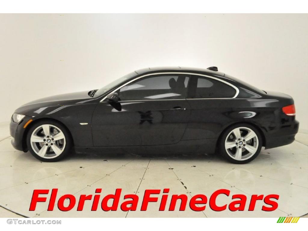 2007 3 Series 335i Coupe - Black Sapphire Metallic / Black photo #3