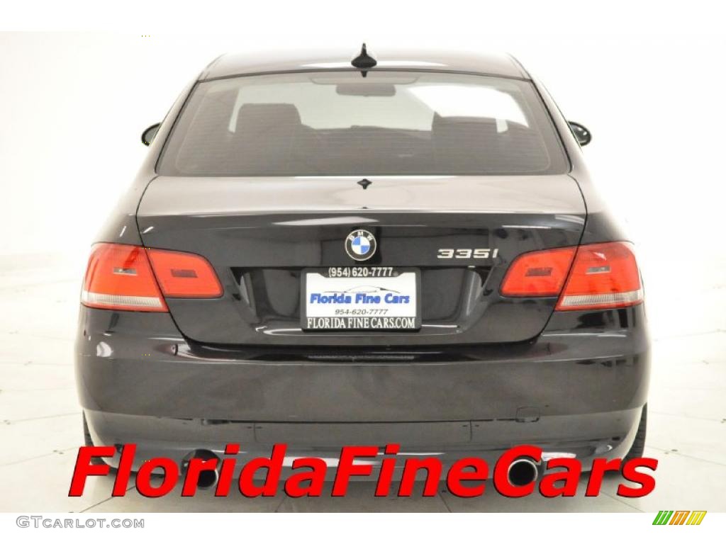 2007 3 Series 335i Coupe - Black Sapphire Metallic / Black photo #6