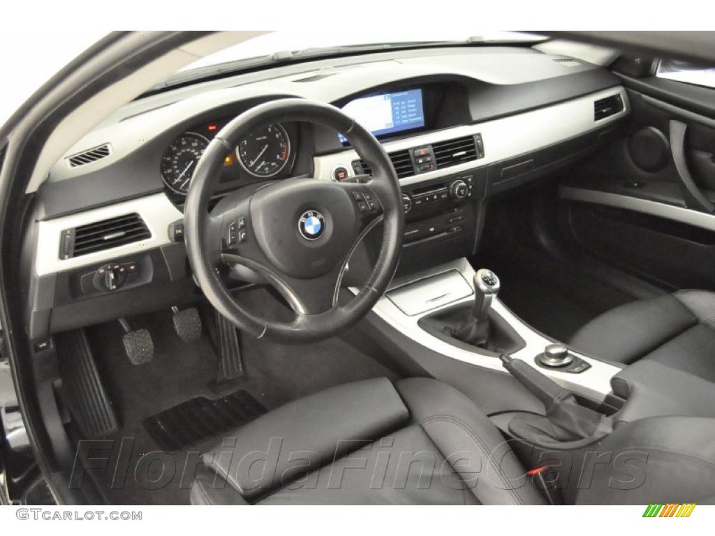 2007 3 Series 335i Coupe - Black Sapphire Metallic / Black photo #12