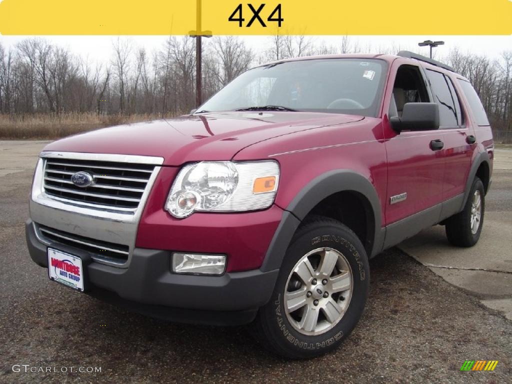 2006 Explorer XLT 4x4 - Redfire Metallic / Stone photo #1