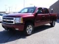 2008 Deep Ruby Metallic Chevrolet Silverado 1500 LT Crew Cab 4x4  photo #7