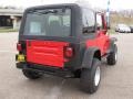 1995 Poppy Red Jeep Wrangler SE 4x4  photo #7