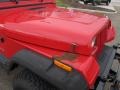 1995 Poppy Red Jeep Wrangler SE 4x4  photo #11