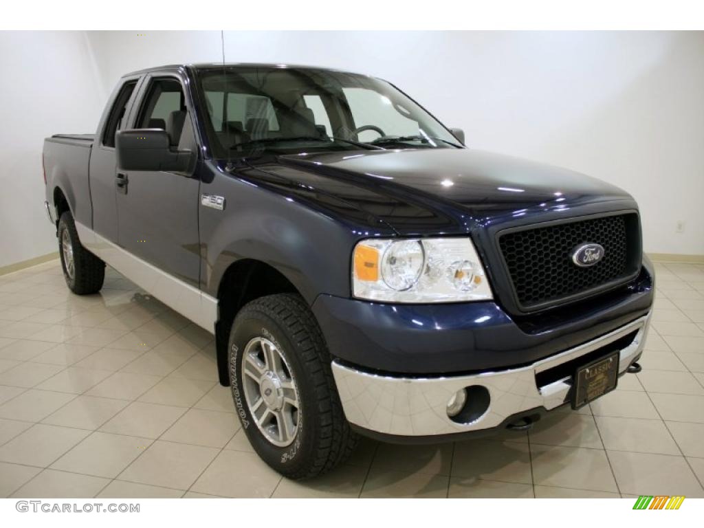 2006 F150 XLT SuperCab 4x4 - True Blue Metallic / Medium/Dark Flint photo #1