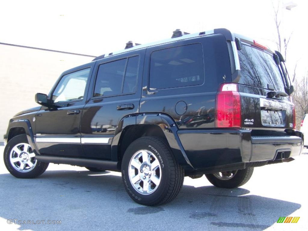 2008 Commander Limited 4x4 - Brilliant Black Crystal Pearl / Dark Slate Gray photo #3