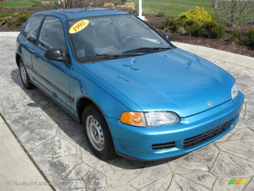 1992 Harvard Blue Pearl Honda Civic Dx Hatchback 27805114