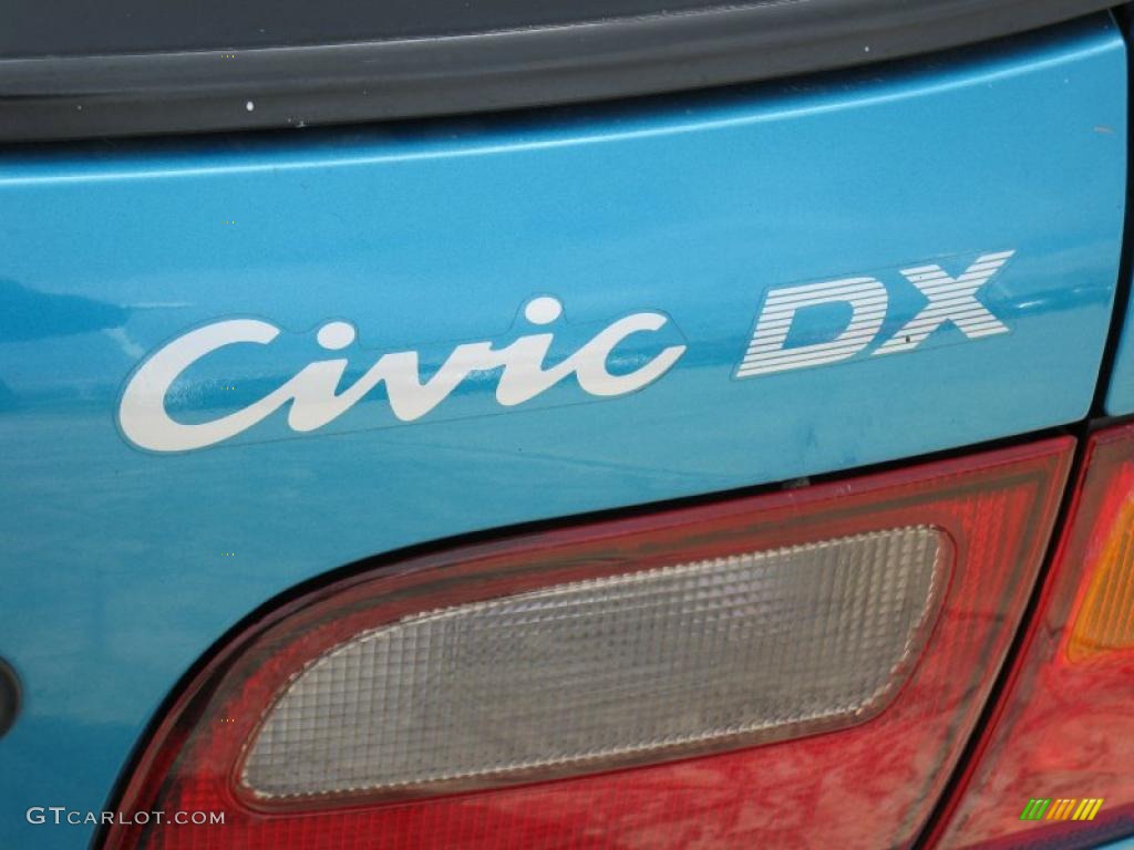 1992 Civic DX Hatchback - Harvard Blue Pearl / Gray photo #11