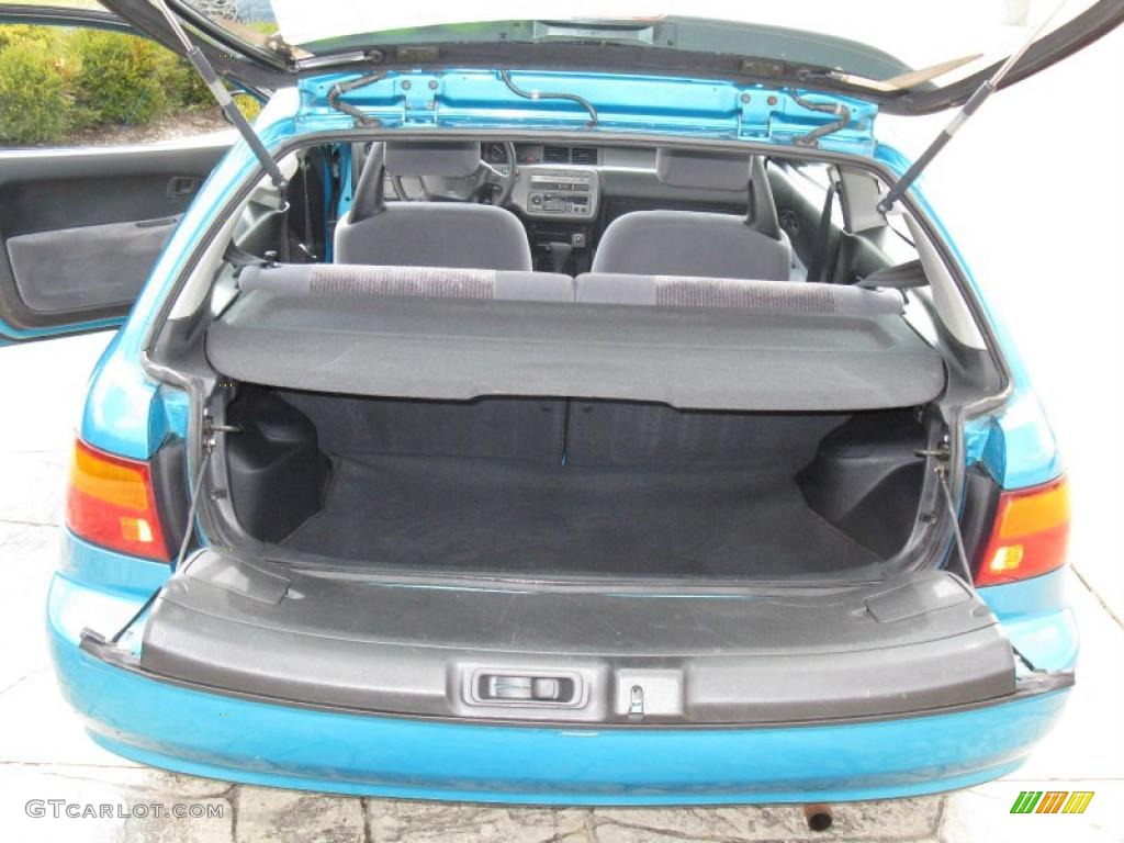 1992 Civic DX Hatchback - Harvard Blue Pearl / Gray photo #13