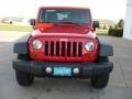 2010 Flame Red Jeep Wrangler Unlimited Rubicon 4x4  photo #2