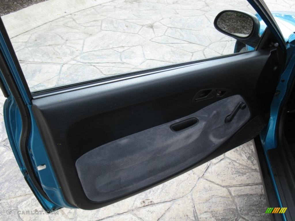 1992 Civic DX Hatchback - Harvard Blue Pearl / Gray photo #14