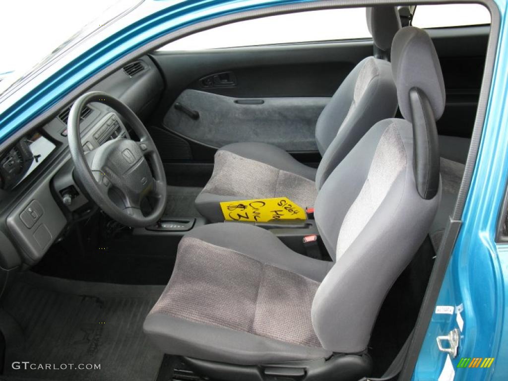 1992 Civic DX Hatchback - Harvard Blue Pearl / Gray photo #15